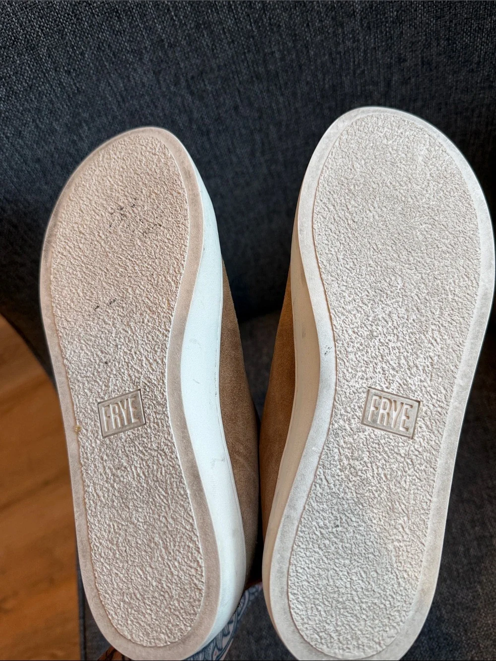 Frye -Suede Zip-Front Women’s Sneakers in Tan